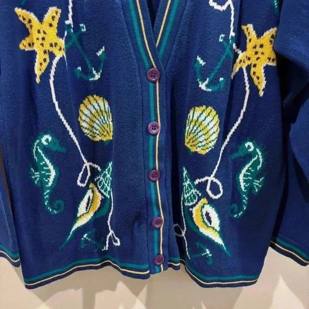 Pendleton Nautical Wool Sweater Size XL - Picture 3 of 6